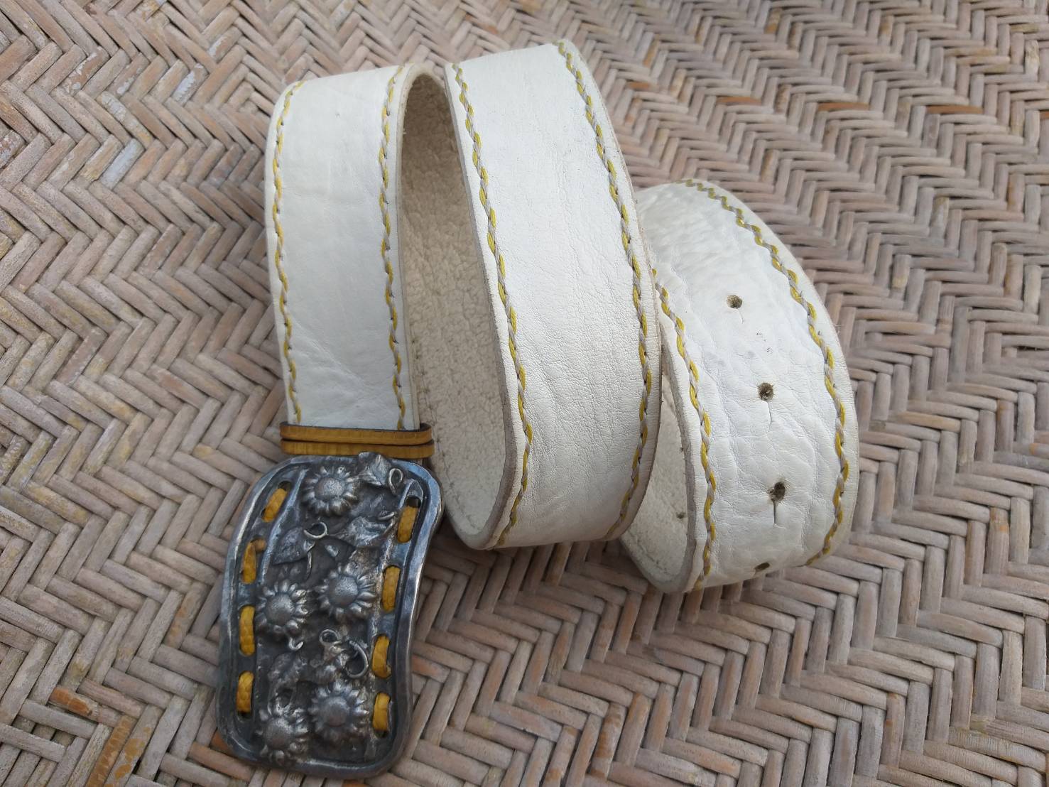 เข็มขัดชาย หนังแท้แนวร็อค Post&Co Made in ITALY