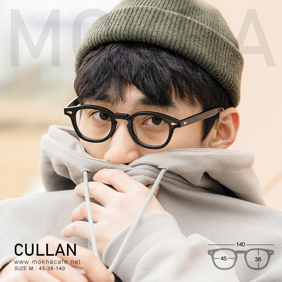 CULLAN - matte black กรอบแว่นตา ทรงหยดน้ำ TR90 กว้าง 140 มม. (sizeM) H38