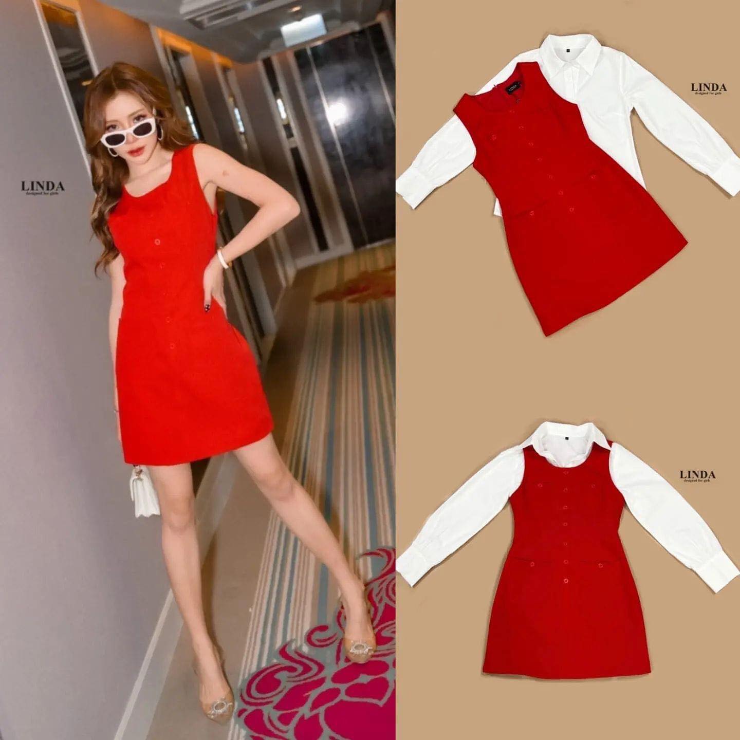 set เสื้อ + เอี๊ยม ใส่แยกก็เกร๋ก็สวย ใส่คู่กัน ก็ปังไม่ไหว : สินค้าคุณภาพ (พร้อมส่ง)