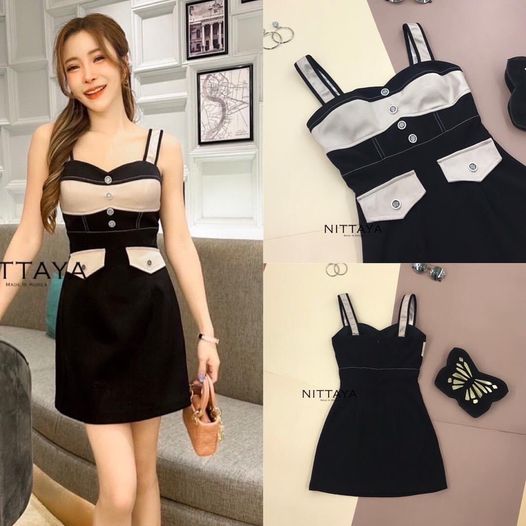 เดรสทูโทนส่ยตะเกียบ สีหรูหรามาก ใครหาชุดออกงานชุดนี้ ตอบโจทย์ได้ดีเลยจ้าา สินค้าคุณภาพ (พร้อมส่ง)