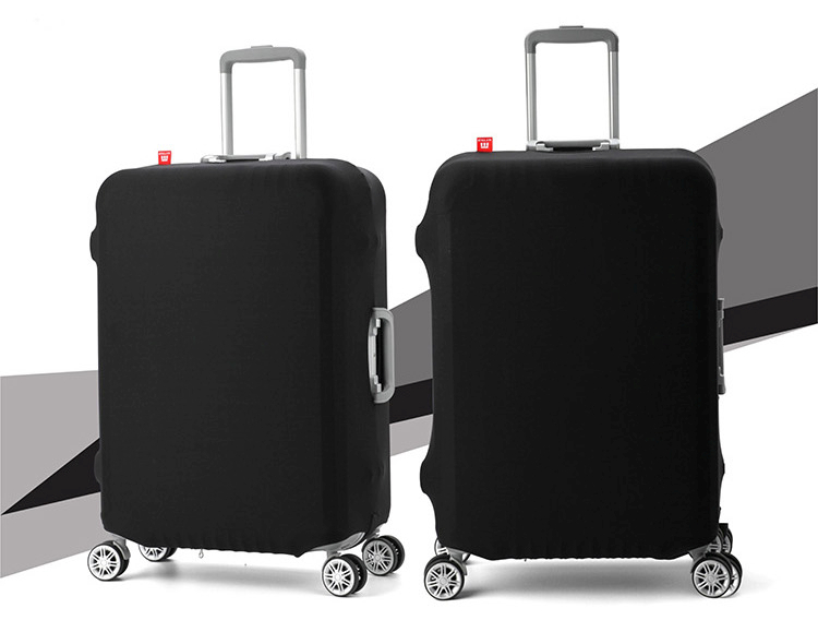 (ผ้ายืด สีพื้นเรียบ ขนาด M) ผ้าคลุมกระเป๋าเดินทาง ขนาด 22 - 24 นิ้ว มี 3 สีให้เลือก (ดำ ม่วง เทา)