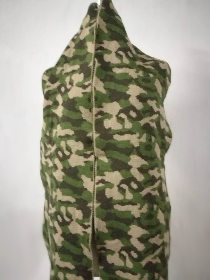 ผ้าพันคอไหมพรมอย่างหนา อุ่นติดลบ ลายพรางสวยมาก