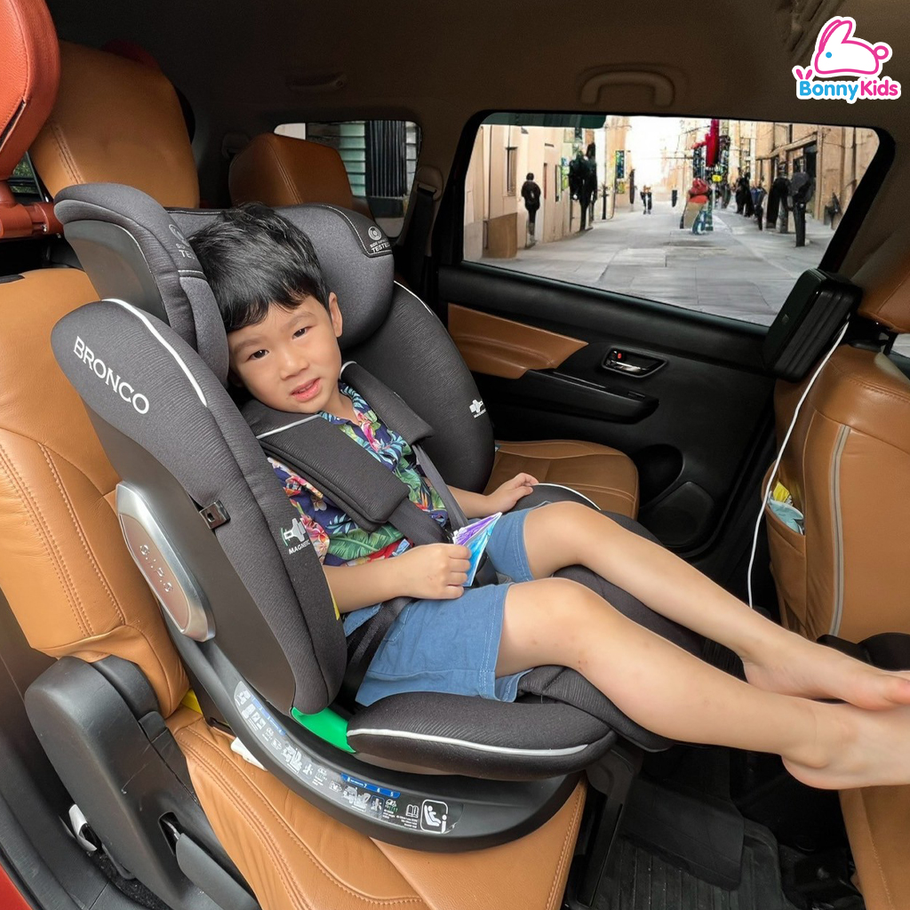 BRONCO (บรอนโก) CARSEAT I-Size คาร์ซีทสำหรับเด็ก รุ่น MAXIMO หมุนได้ 360 องศา (สำหรับเด็ก 0-12 ปี)
