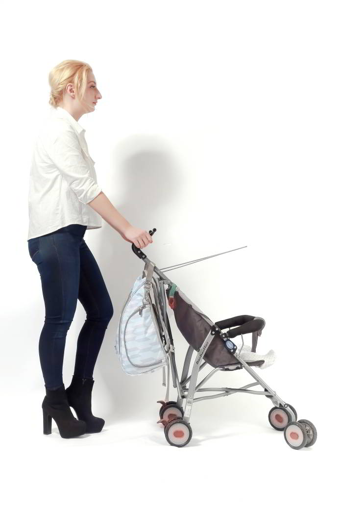 Ecosusi กระเป๋าคุณแม่ กระเป๋าสัมภาระคุณแม่ กระเป๋าแม่ลูกอ่อน แบบเป้ มาพร้อมแผ่นรองเปลี่ยนผ้าอ้อม, สายคล้องรถเข็น, ช่องเก็บความร้อน-เย็น, ช่องใส่ทิชชู่เปียก (Light Blue)