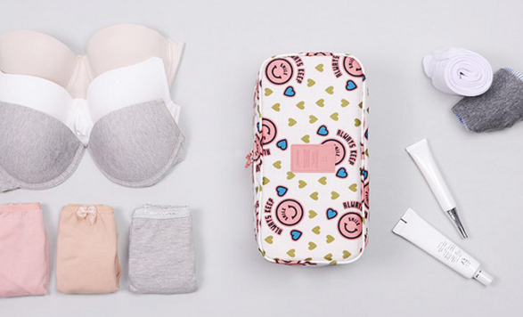 DINIWELL กระเป๋าใส่ชุดชั้นใน กางเกงใน รุ่นพิเศษ เหมาะทั้งหญิง และชาย ช่องเยอะ ผลิตจากโพลีเอสเตอร์คุณภาพสูง กันน้ำ