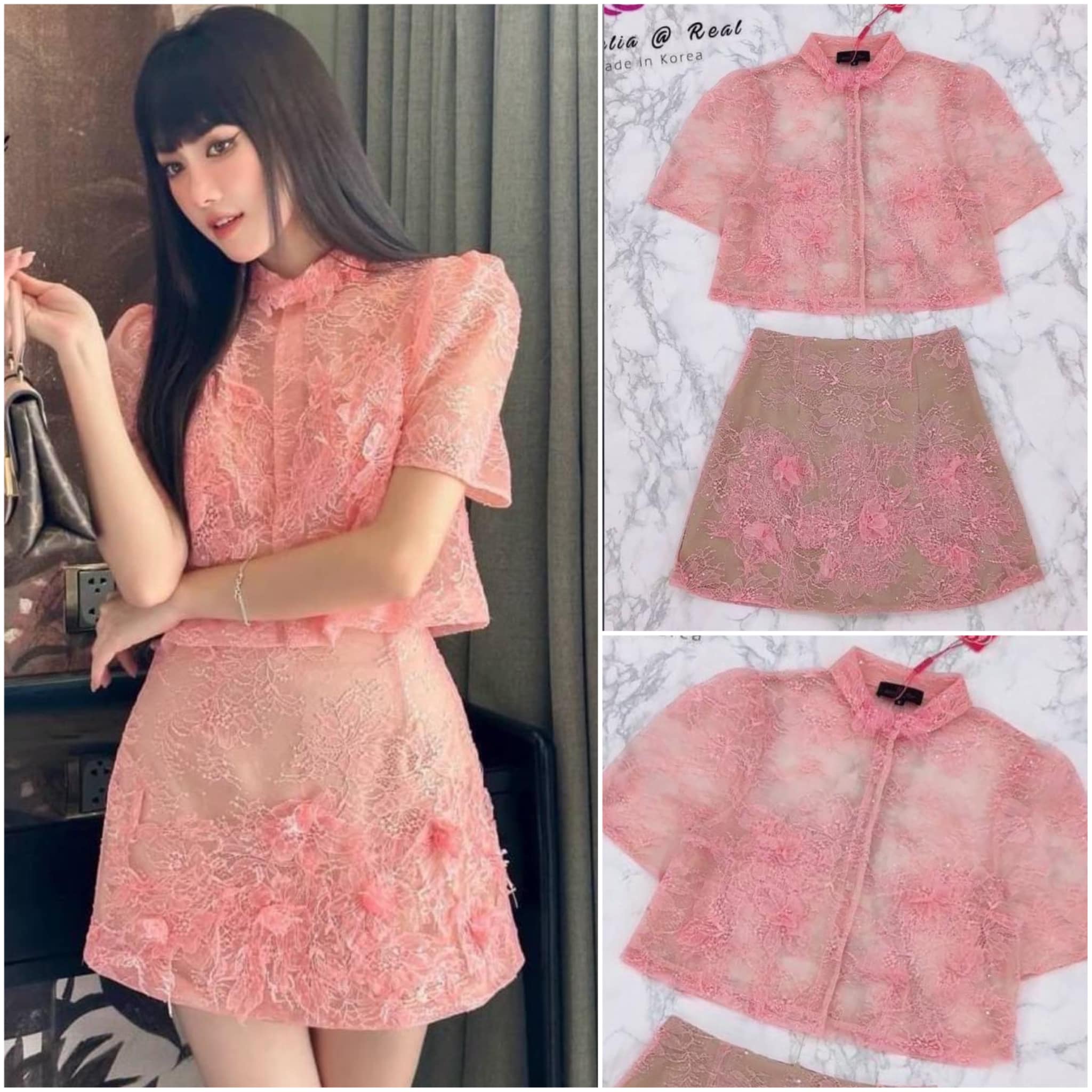 Set :: เซ็ทเสื้อแขนสั้นตัวสวย แพทเทิ้ลสวยเป๊ะ มีดีเทลเก๋คอปก มาเข้าชุดกับกระโปรงทรงสวยน่ารักซับด้านในเป็นขาสั้นไม่ต้องกลัวโป้ สินค้าคุณภาพ (พร้อมส่ง)