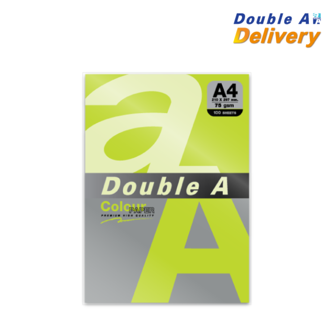 กระดาษสี 75 แกรม แพ็ค 100 แผ่น สีเขียวนีออน