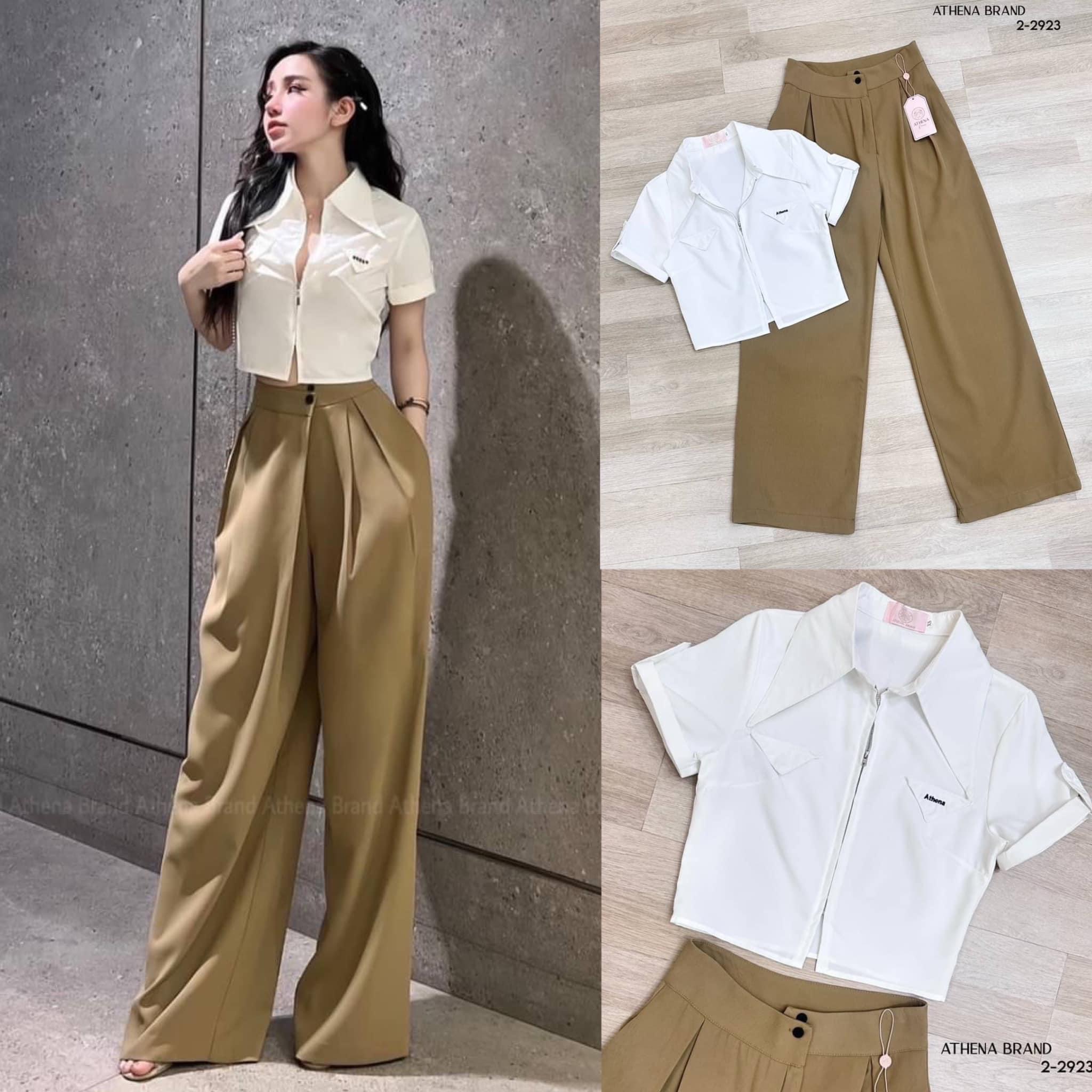 Set 2 ชิ้น เสื้อ+กางเกงขายาว ทรงสวย ใส่สบาย สินค้าคุณภาพ (พร้อมส่ง)