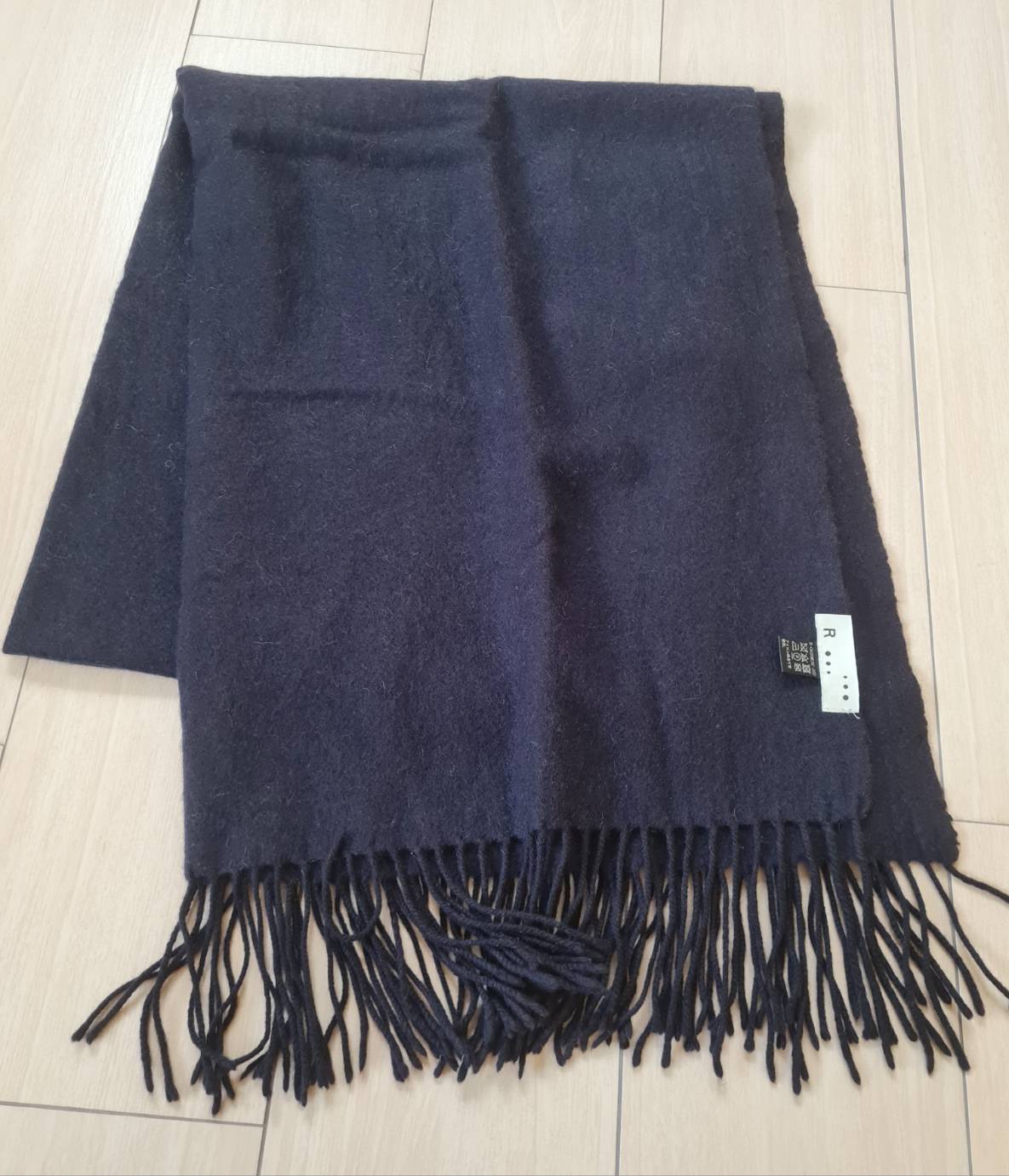 ผ้าคลุมไหล่ 100%Cashmere สีดำ