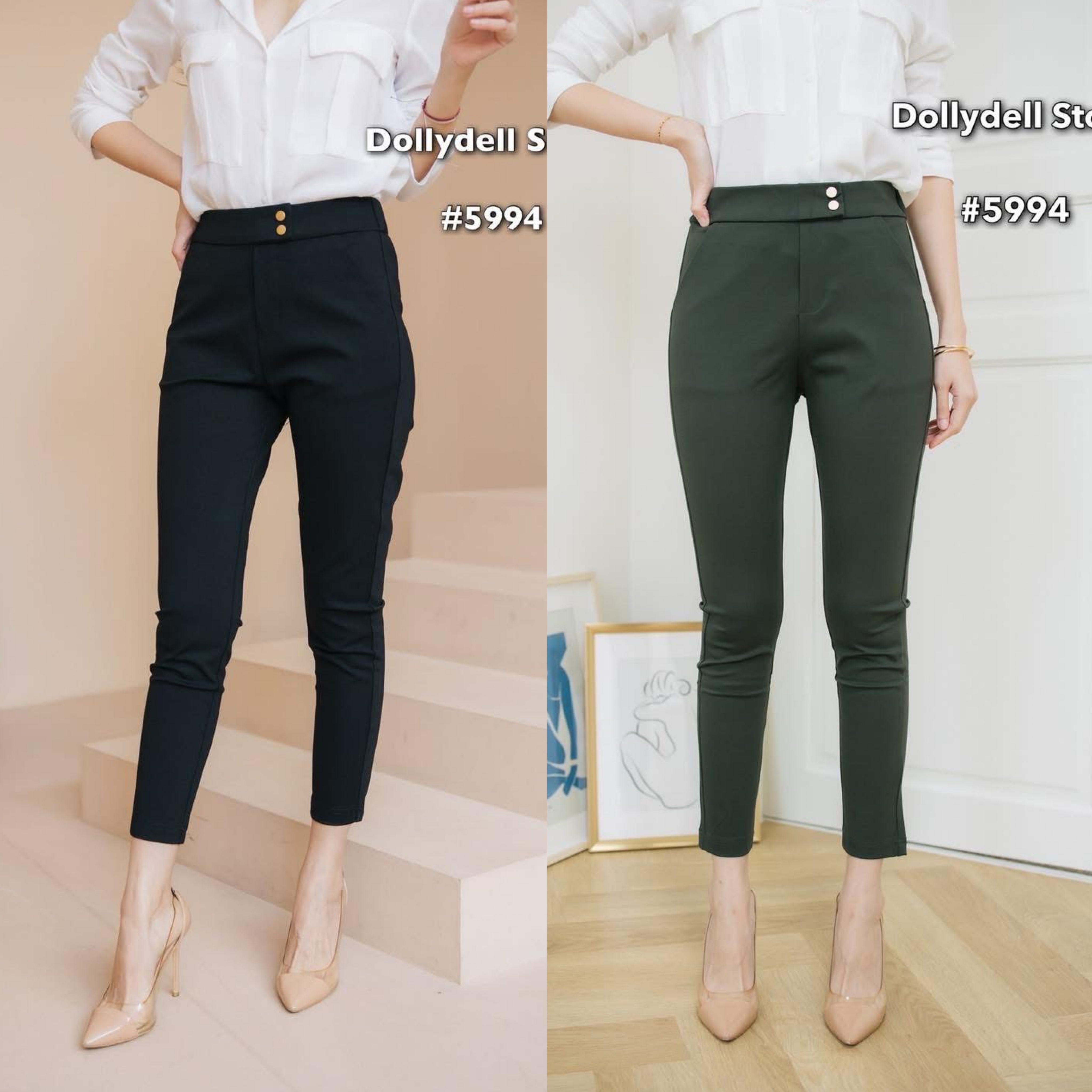 กางเกงเอวด้านหลังเป็นสม๊อคยืดได้ แต่งกระดุมหลอกช่วงเอวด้านหน้า มีกระเป๋าจริงเนื้อผ้าคุณภาพดีใส่สบาย ใส่สบาย : สินค้าคุณภาพ (พร้อมส่ง)