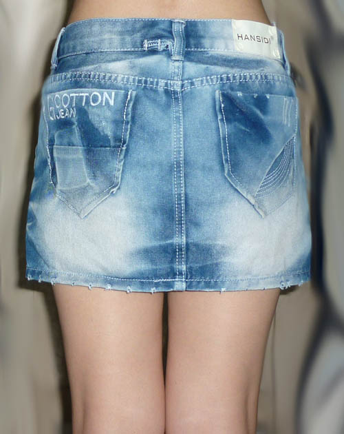 กระโปรงยีนส์ฟอกสีเมฆ สวยมากค่ะ 29-34-10.5