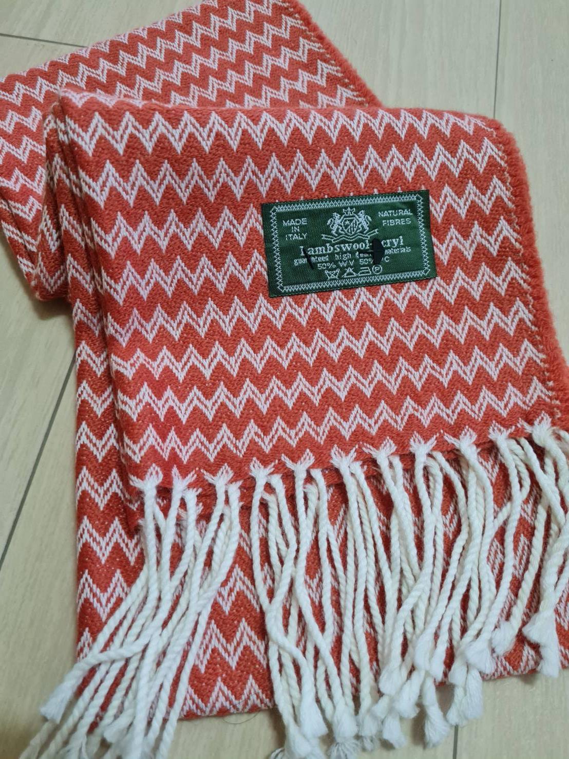 ผ้าพันคอ Made in ITALY 50%Wool (มือ1)