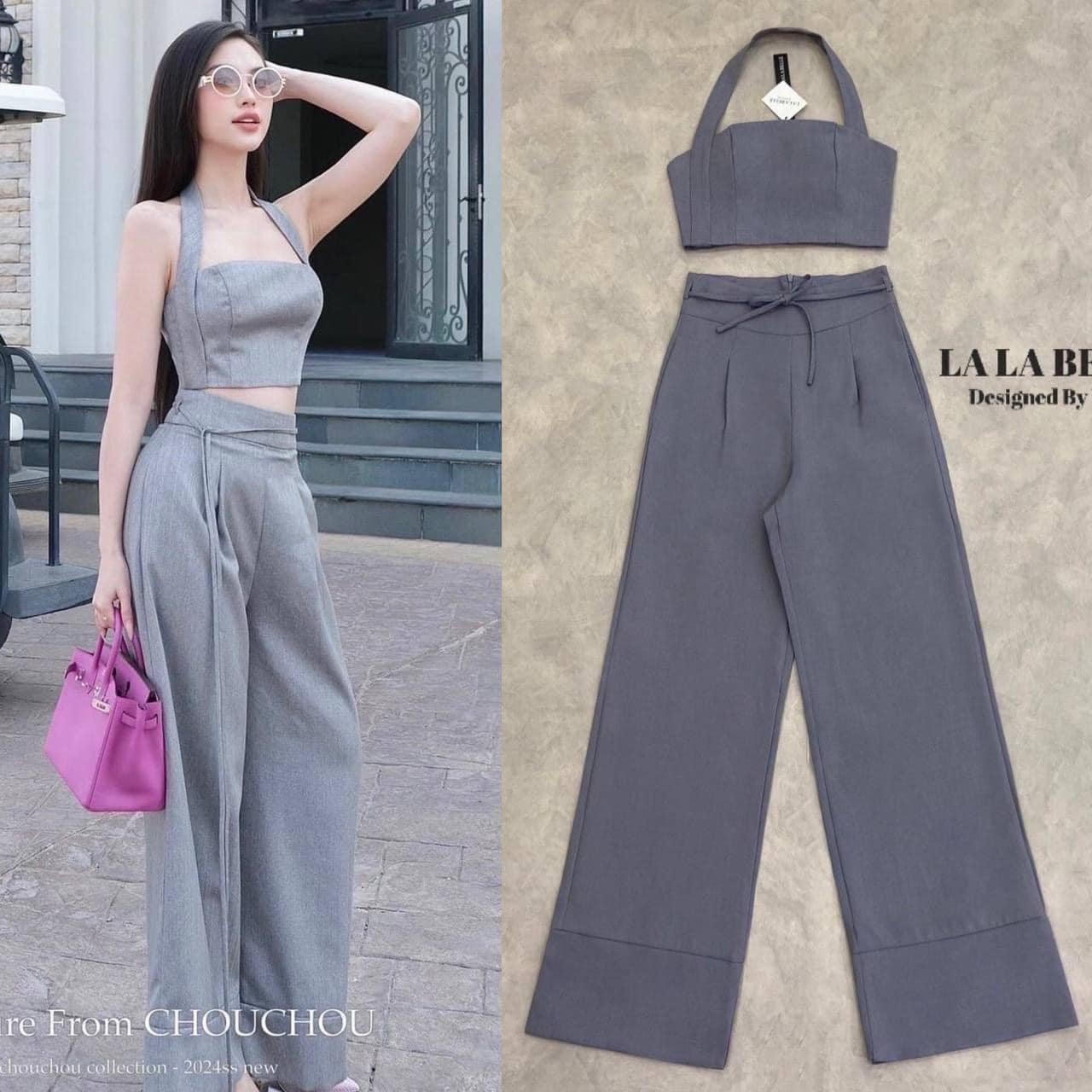 เซต3ชิ้นผ้าลินินมีดีเทลในตัวอัดกาวอย่างดี เสื้อคล้องคอใส่คู่กางเกงเอวสูงมีหูแต่งสายผูกโบว์ มีกระเป๋ากางเกง2ข้างปลายขาแต่งเย็บมีซับในอัดกาว อย่างดี ใส่สบาย สินค้าคุณภาพ (พร้อมส่ง)