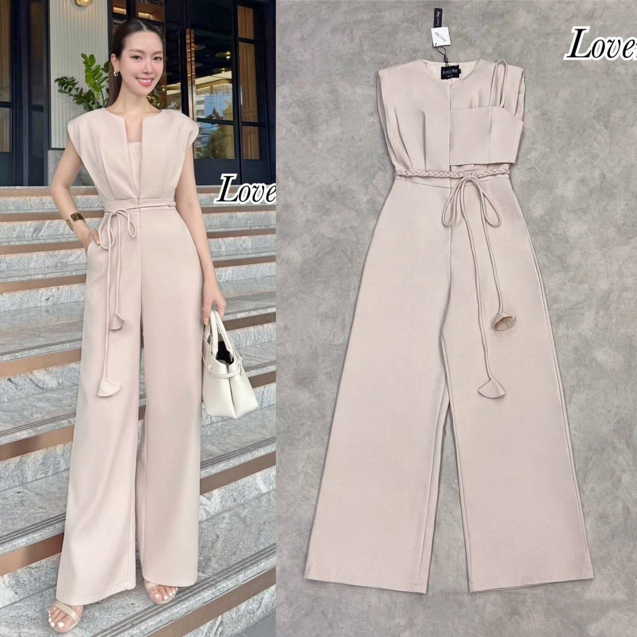 จั้มสูทขายาว มาพร้อมบาร์สายเดี่ยวตัวใน สวยครบในชุดเดียวค่ะ ใส่สบาย : สินค้าคุณภาพ (พร้อมส่ง)