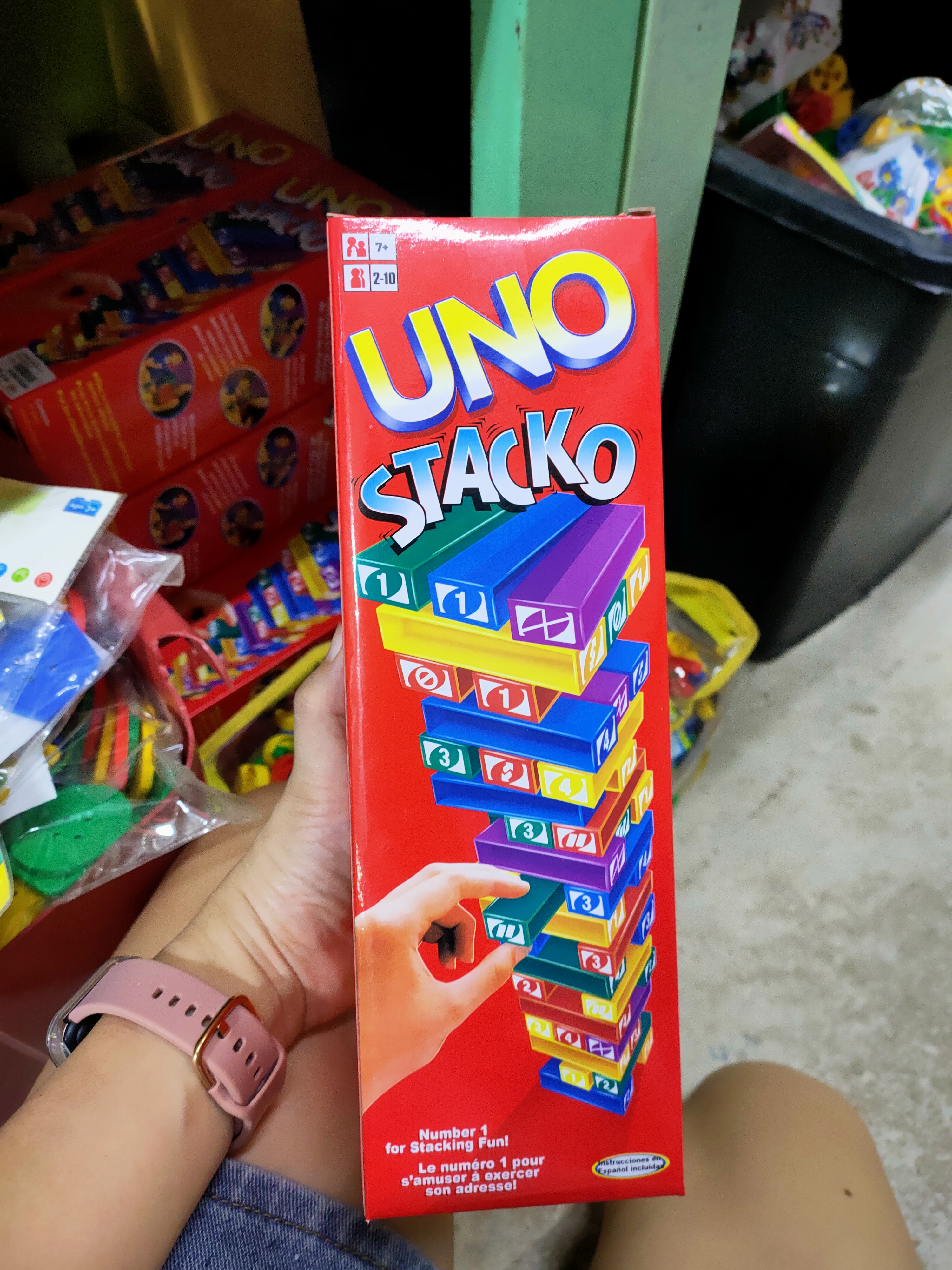 (กล่องใหญ่) อูโน่ เกมตึกถล่ม เกมจังก้า ของเล่นตึกถล่ม ยูโน่ Uno Stacko สูง 27.5 cm