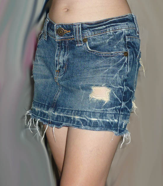 กระโปรงยีนส์จากญี่ปุ่น สวยมาก แนวเซอร์ 32-36-11