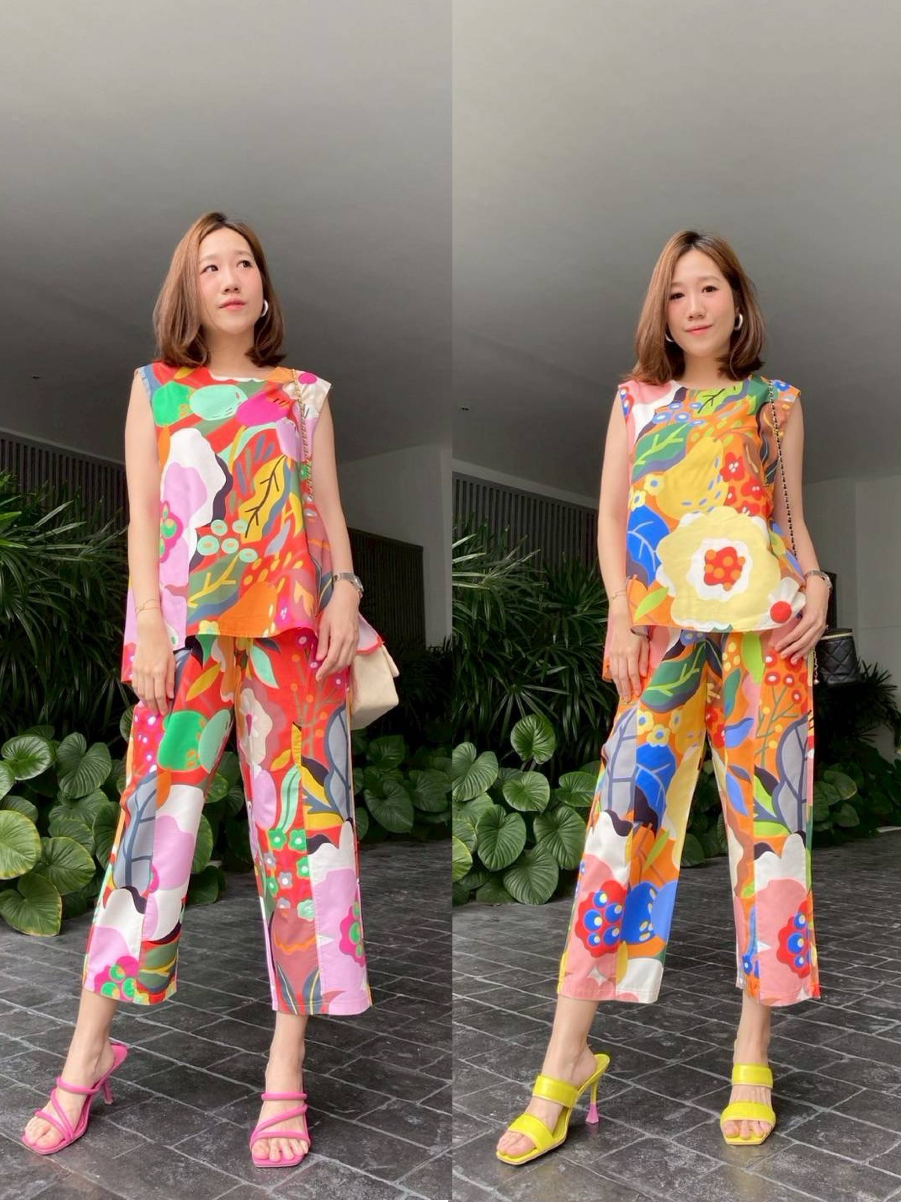 ชุดเซตแขนกุด กางเกง 5 ส่วน แพตเทิร์นน่าร๊ากกกก มาแล้วคร้า เสื้อคอกลม แขนกุด แต่งกระดุมด้านหลัง กางเกงสมอค ตัดต่อจีบด้านหน้า เกร๋ ใส่สบาย : สินค้าคุณภาพ (พร้อมส่ง)