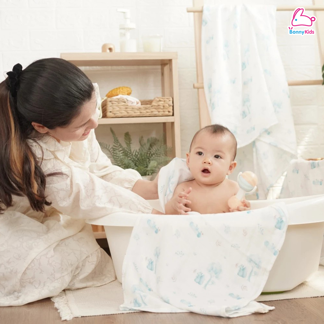 Sofflin (ซอฟฟลิน) Washcloths ผ้าเช็ดหน้ามัสลินใยไผ่ ผ้าอาบน้ำสำหรับเด็ก 12x12 นิ้ว (แพ็ค 6 ชิ้น)