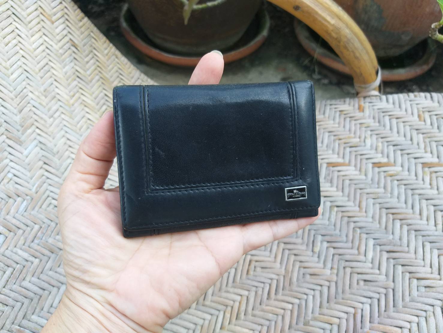 กระเป๋าใส่นามบัตร หนังแท้ hiroko koshino