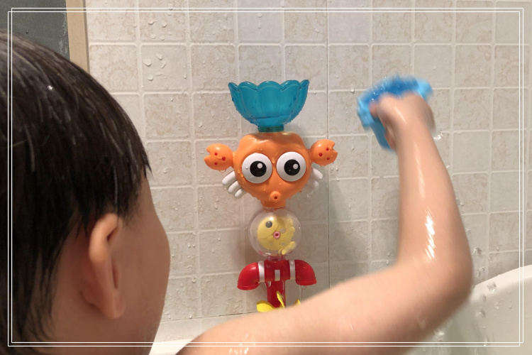 ของเล่นอาบน้ำ ของเล่นในห้องน้ำ ของเล่นเด็ก กังหันติดผนังห้องน้ำ ของเล่นติดผนัง Happy Fun Rotation Bath Toys💦