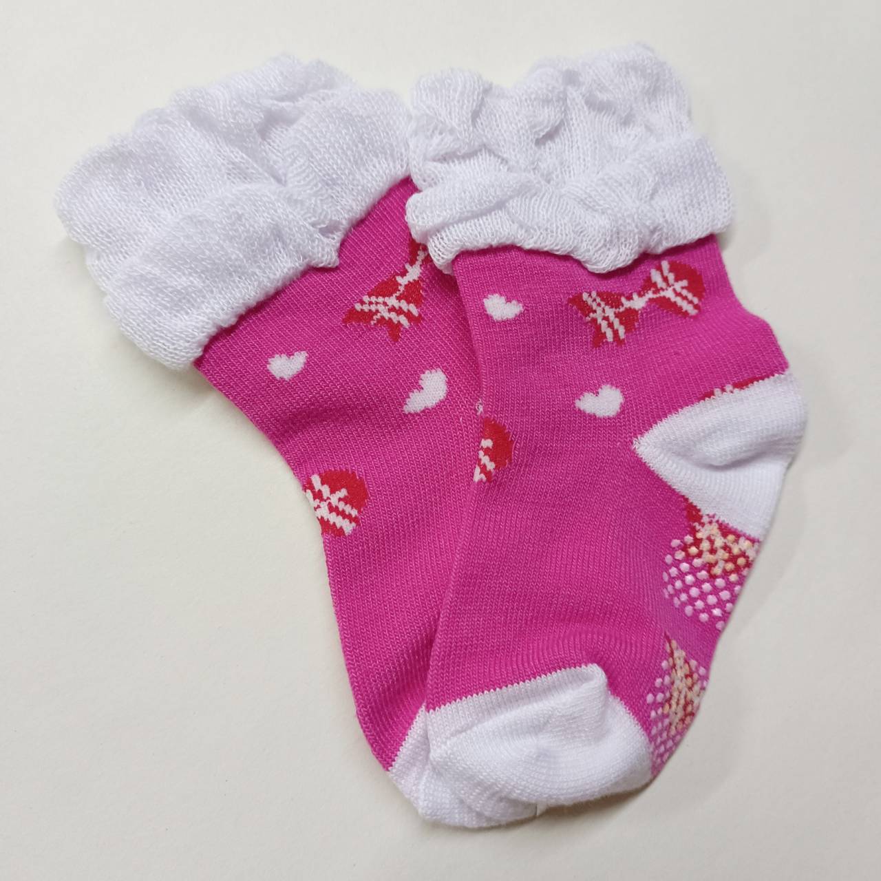 ถุงเท้าเด็กหญิง น่ารักสวยหวาน มีกันลื่น สำหรับวัยหัดเดิน 1-3 ปี