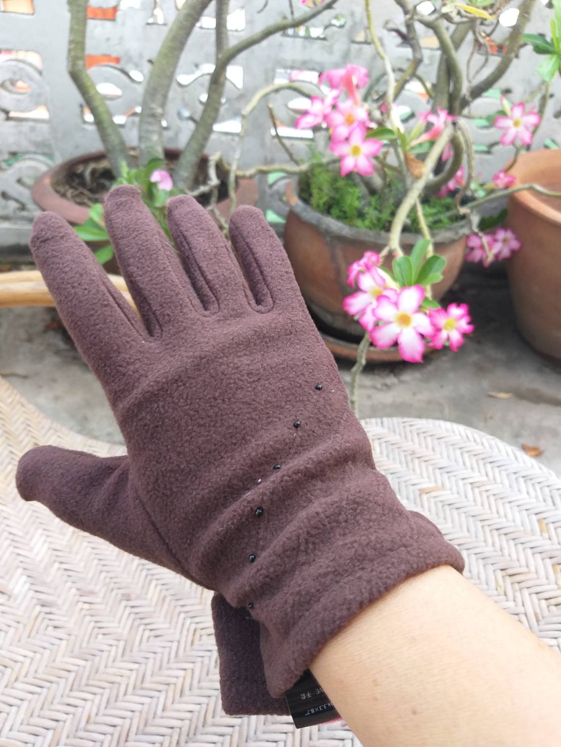 ถุงมือผ้าฟลีซนุ่มๆ (ของใหม่)