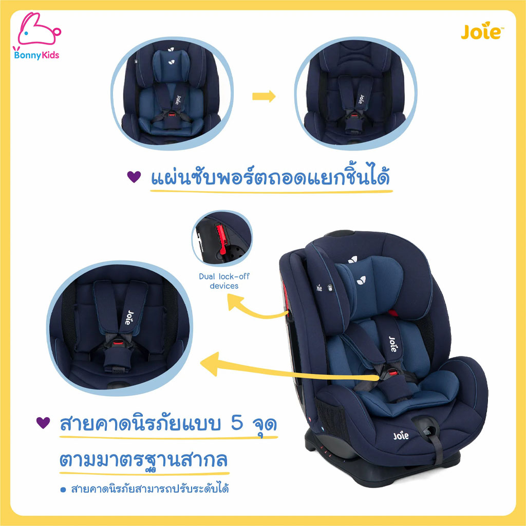 Joie (โจอี้) คาร์ซีท รุ่น Stage สำหรับเด็กแรกเกิด - 7 ขวบ โครงสร้างพิเศษแบบ Baby Armor