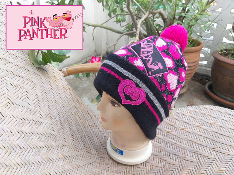 หมวกไหมพรม Pink Panther ลิขสิทธิ์แท้ สวยมาก