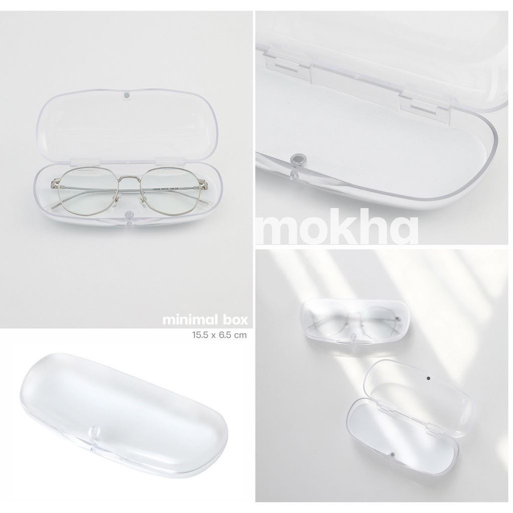 Mokha กล่องแว่นตา กล่องแว่นใส minimal glasses box กล่องแว่นตา มินิมอล ขาวขุ่น สะอาด