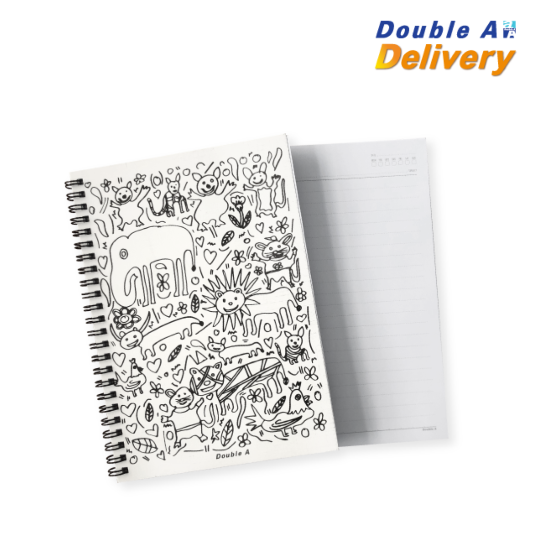 สมุดสันห่วง ขนาด A5 80 แกรม 40 แผ่น ลาย Animal ซื้อ 3 แถม 1 (ปกติ 40-. เฉลี่ยเหลือเล่มละ 30-.)