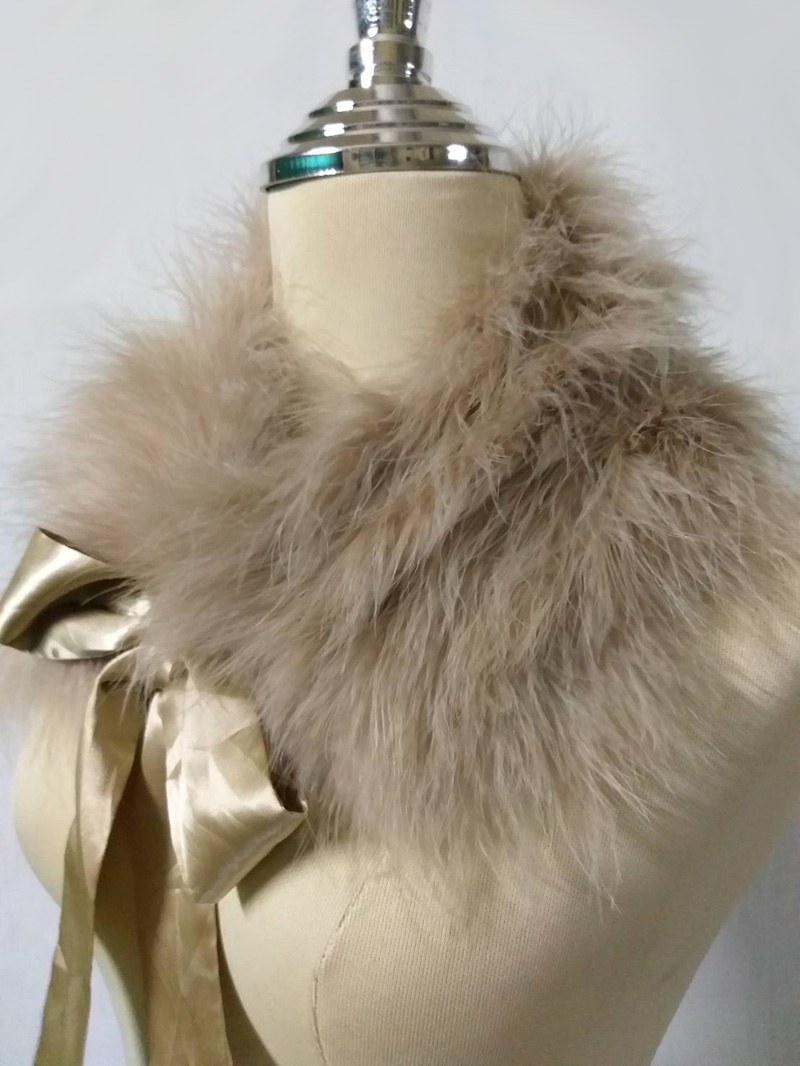 เฟอร์ขนนกแท้ แต่งปกโค้ท ผ้าพันคอ