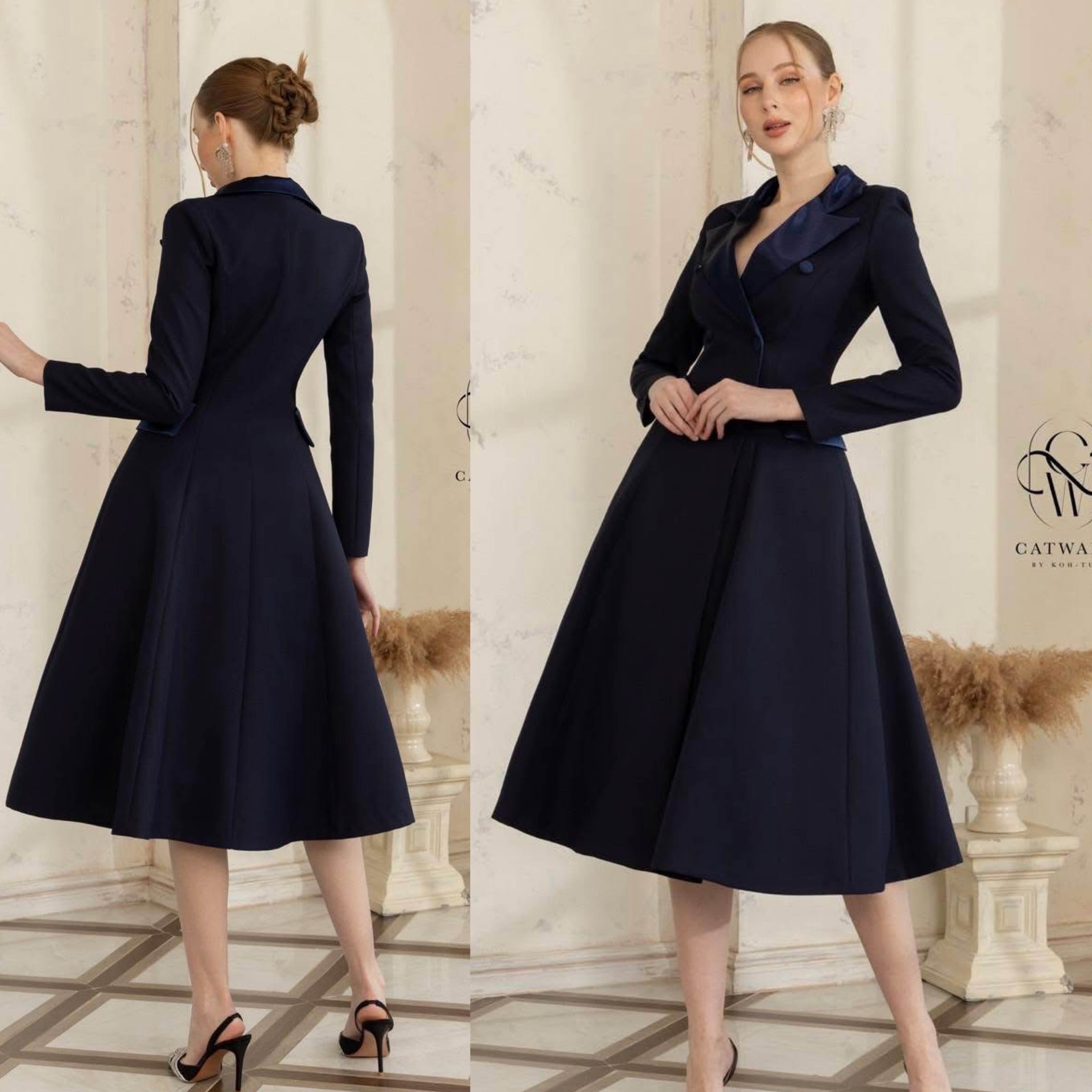 เดรสปกเลื่อมกระโปรงบาน+กระโปรงสุ่ม งานผ้าเนื้อดี ผ้าสวยสุดๆ ใส่สบาย : สินค้าคุณภาพ (พร้อมส่ง)