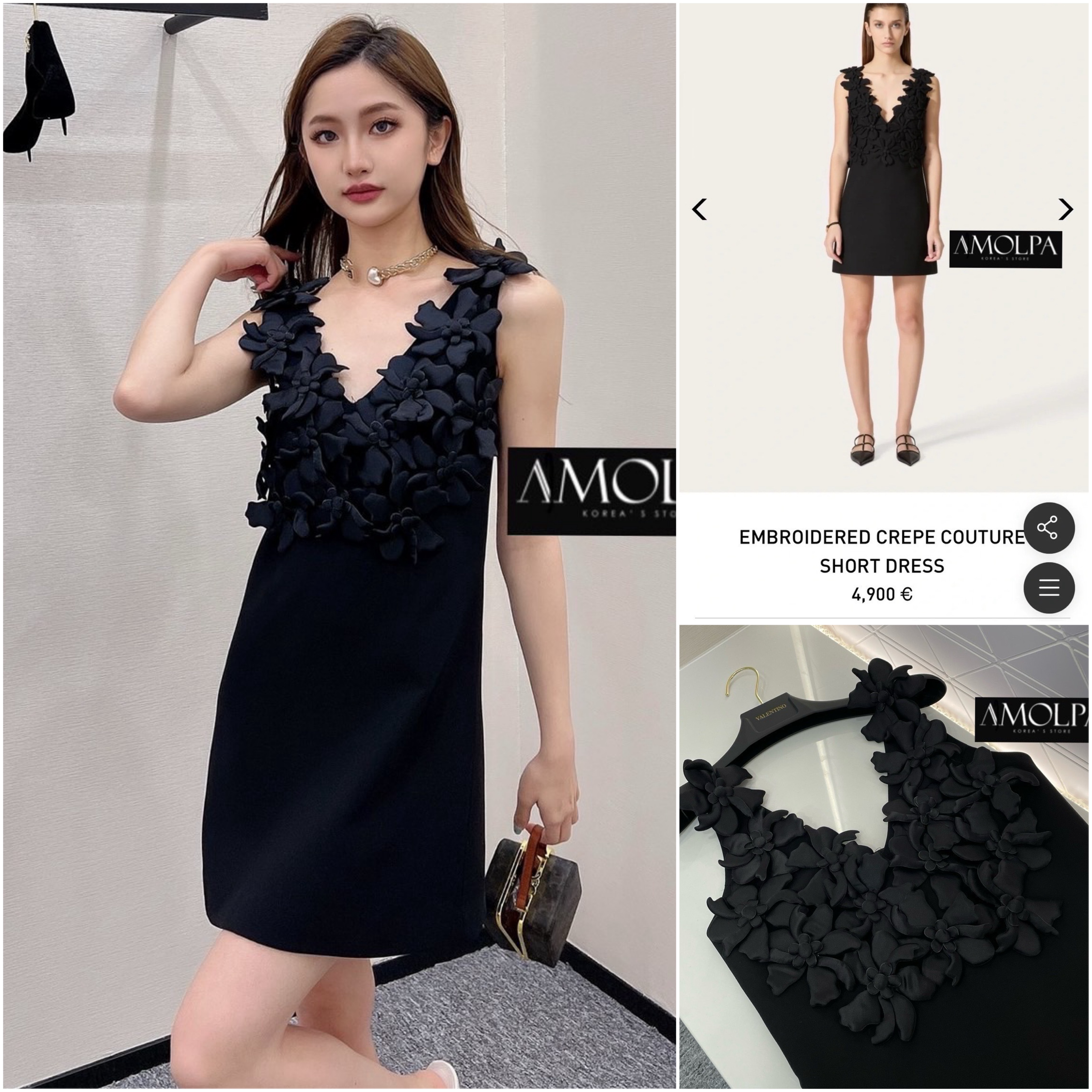 DRESS VALENTINO สวยหรู ดูแพง สมมมมมเป็นตัวแม่แห่งวงการ....งานสูทสุด พรีเมียมม สินค้าคุณภาพ (พร้อมส่ง)