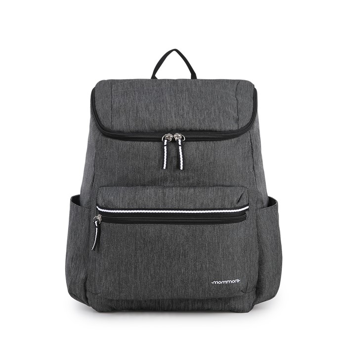 mommore กระเป๋าคุณแม่ กระเป๋าสัมภาระคุณแม่ กระเป๋าแม่ลูกอ่อน กันน้ำ พร้อมแผ่นรองเปลี่ยนผ้าอ้อม จุมาก น้ำหนักเบา เหมาะสำหรับเดินทาง (Dark Grey)