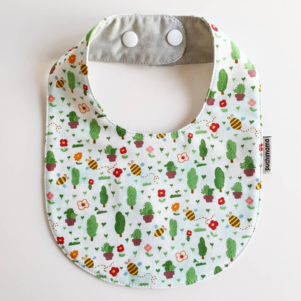 Puchimama "Tamago" Bib (Japan Imported Fabric : ผ้านำเข้าจากประเทศญี่ปุ่น)