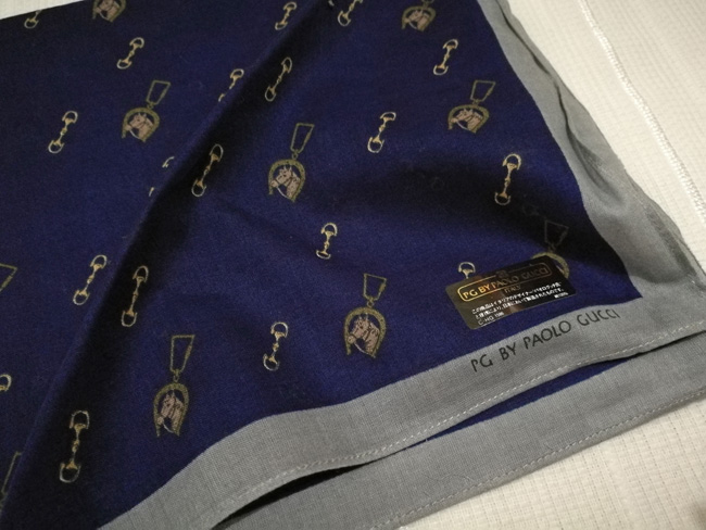ผ้าเช็ดหน้าแบรนด์เนม PG BY PAOLO GUCCII แท้