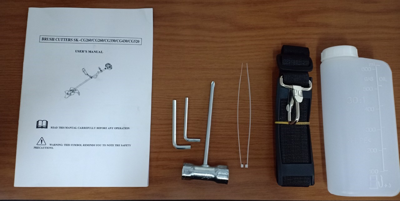 เครื่องตัดหญ้าสะพายบ่า SKYLINE รุ่น SK-CG260 แถมใบมีดวงเดือนและใบมีดตรง รุ่นน้ำหนักเบา 5.8 กก.ผู้หญิงใช้งานได้