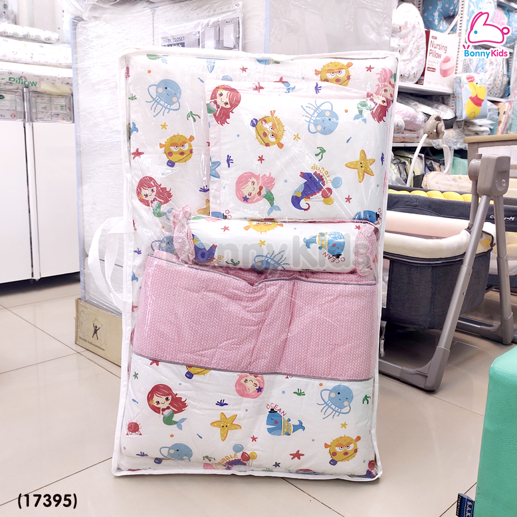 (17395) D2Kids (ดีทูคิดส์) Premium Baby Mattress เบาะเด็กอ่อนแรกเกิดพรีเมียม เบาะกันน้ำ ระบายอากาศได้ดี (เซ็ต 4 ชิ้น)