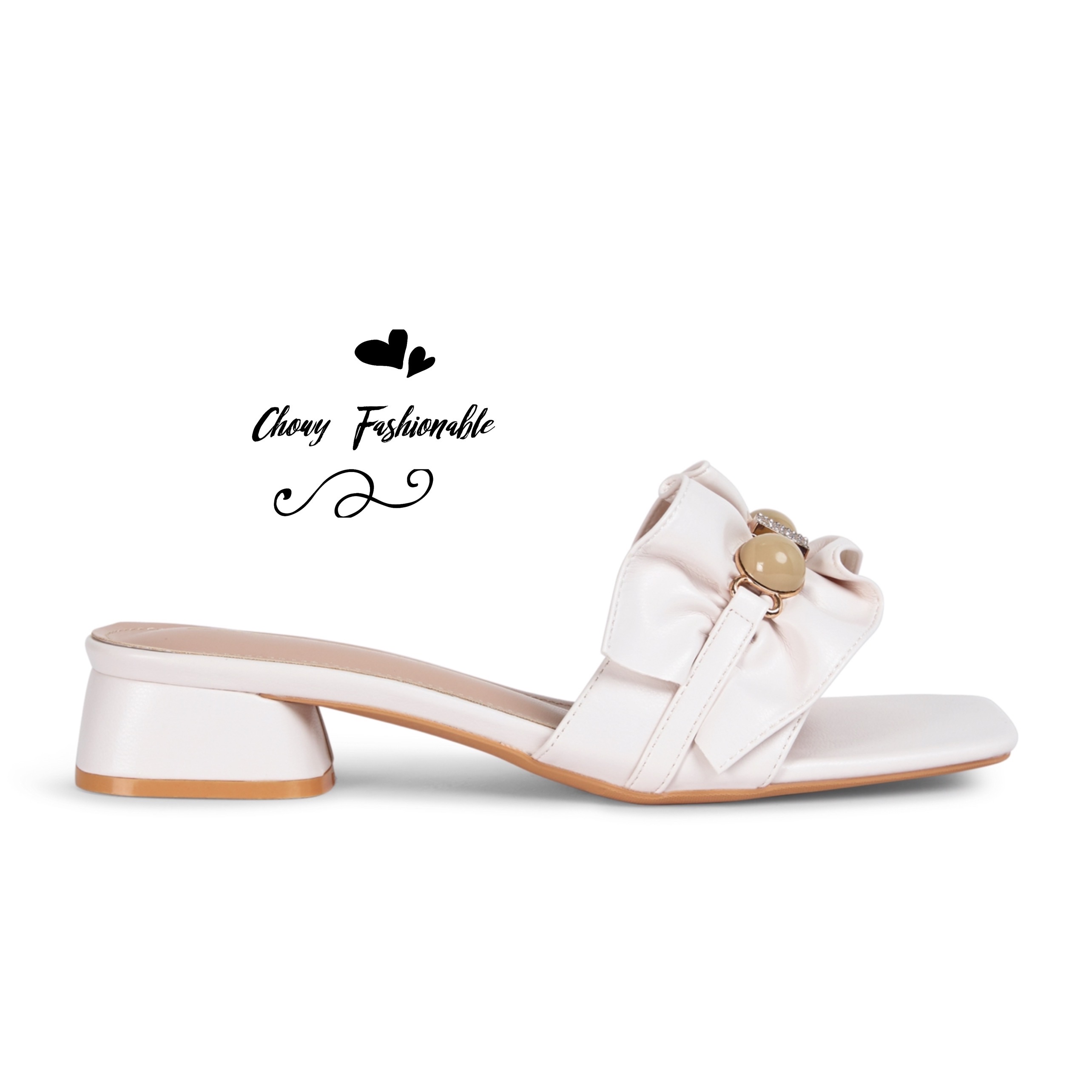 รองเท้าไซส์ใหญ่ 41-43 แตะไซส์ใหญ่ แตะสวมไซส์ใหญ่ สีครีม KR1121