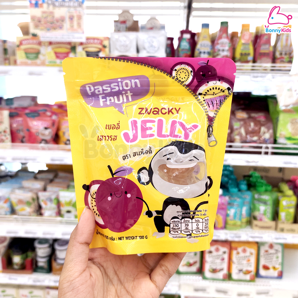 Znacky (สแน็คกี้) Znacky Fruit Juice Jelly เยลลี่จากผลไม้แท้ สำหรับเด็ก 3 ขวบขึ้นไป (100 กรัม)