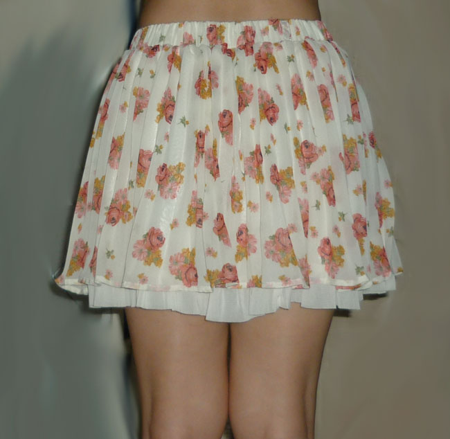 #2กระโปรงลายดอกผ้าชีฟอง น่ารักมากๆ จากญี่ปุ่น