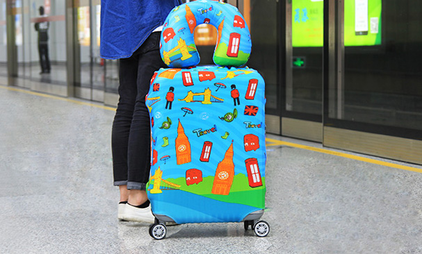 (ผ้ายืด พิมพ์ลาย ขนาด XL) ผ้าคลุมกระเป๋าเดินทาง ขนาด 29 - 32 นิ้ว มี 10 ลาย 10 แบบให้เลือก