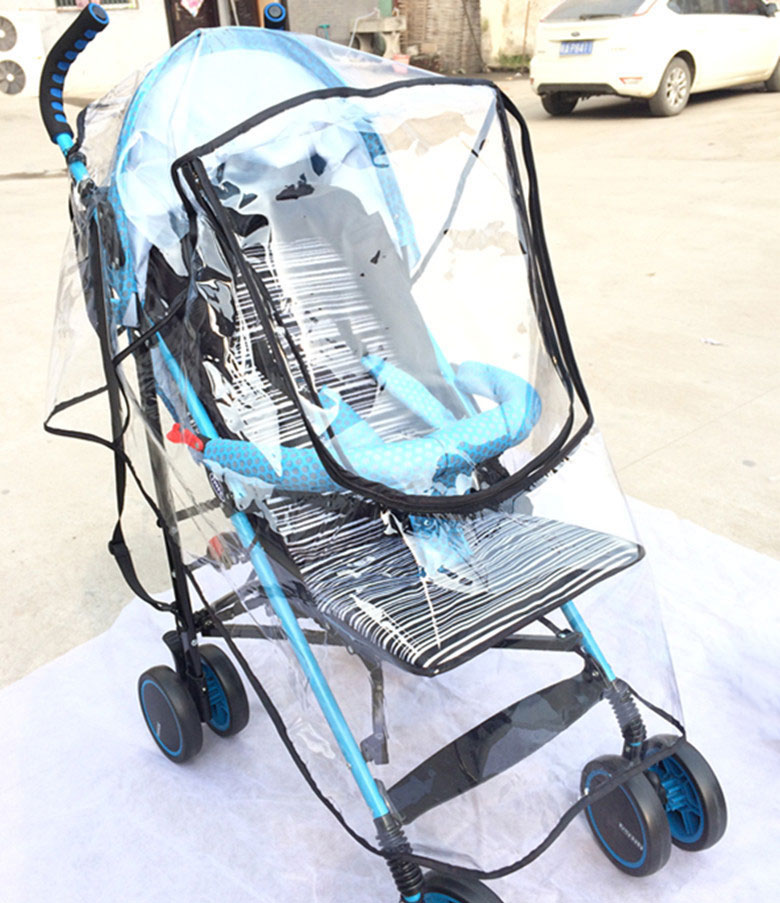 ผ้าคลุมรถเข็นเด็ก ที่คลุมรถเข็นเด็ก กันน้ำ กันฝน กันลมหนาว NanaBaby อย่างดี มีซิปเปิดด้านหน้าและเทปตีนตุ๊กแกด้านหลัง