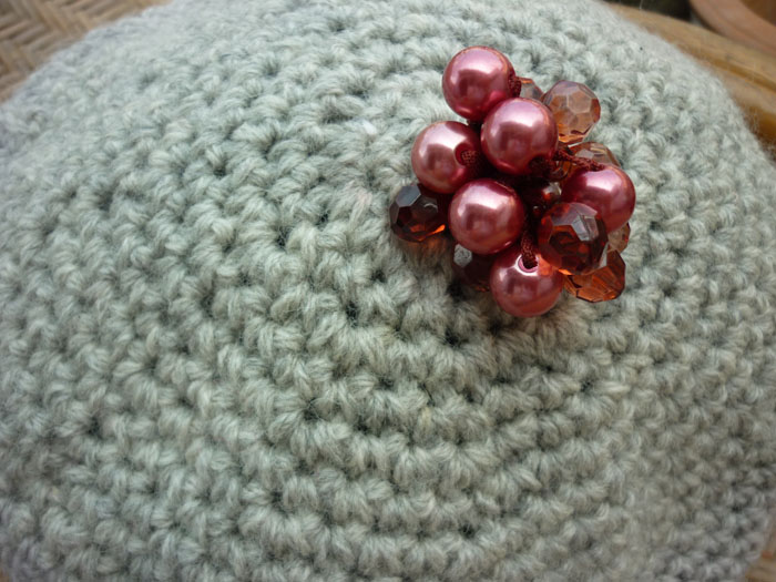 หมวกเบเร่ย์ไหมพรมขนสัตว์ น่ารักมาก