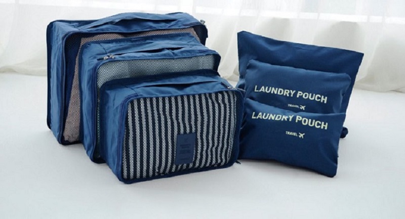 Diniwell Travel Receive Bag กระเป๋าจัดระเบียบเดินทาง 6 ใบ แบ่งใส่เสื้อผ้า กางเกง ชุดชั้นใน กางเกงใน อุปกรณ์ไอที ผลิตจากวัสดุกันน้ำคุณภาพดี มี 9 สีให้เลือก