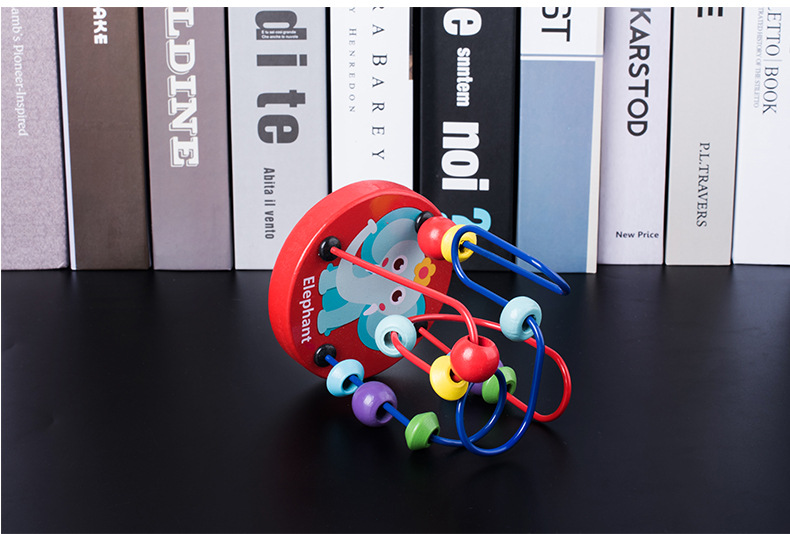 ของเล่นไม้ ขดลวดลูกปัดไม้เสริมพัฒนาการ ของเล่นฝึกสมาธิเด็กเล็ก