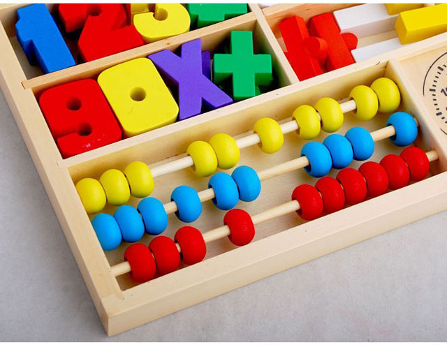 ของเล่นไม้ เรียนรู้ตัวเลข การนับ บวกลบจำนวน และการบอกเวลา Digital Learning Box