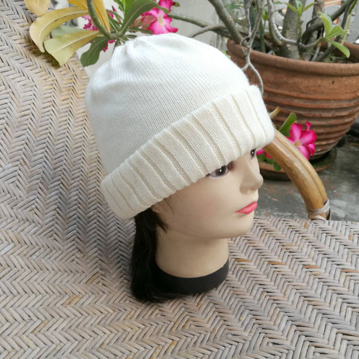 หมวกไหมพรม 2 ชั้น สวยน่ารักใบนี้