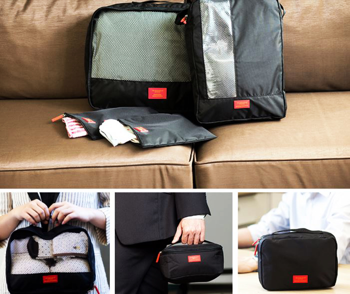 Travel Season กระเป๋าจัดระเบียบเดินทาง 7 ใบ จัดกระเป๋าเดินทาง ท่องเที่ยว ใส่เสื้อผ้า ชุดชั้นใน อุปกรณ์ห้องน้ำ กางเกงใน รองเท้า ถุงเท้า เครื่องสำอาง อุปกรณ์ไอที (Black)