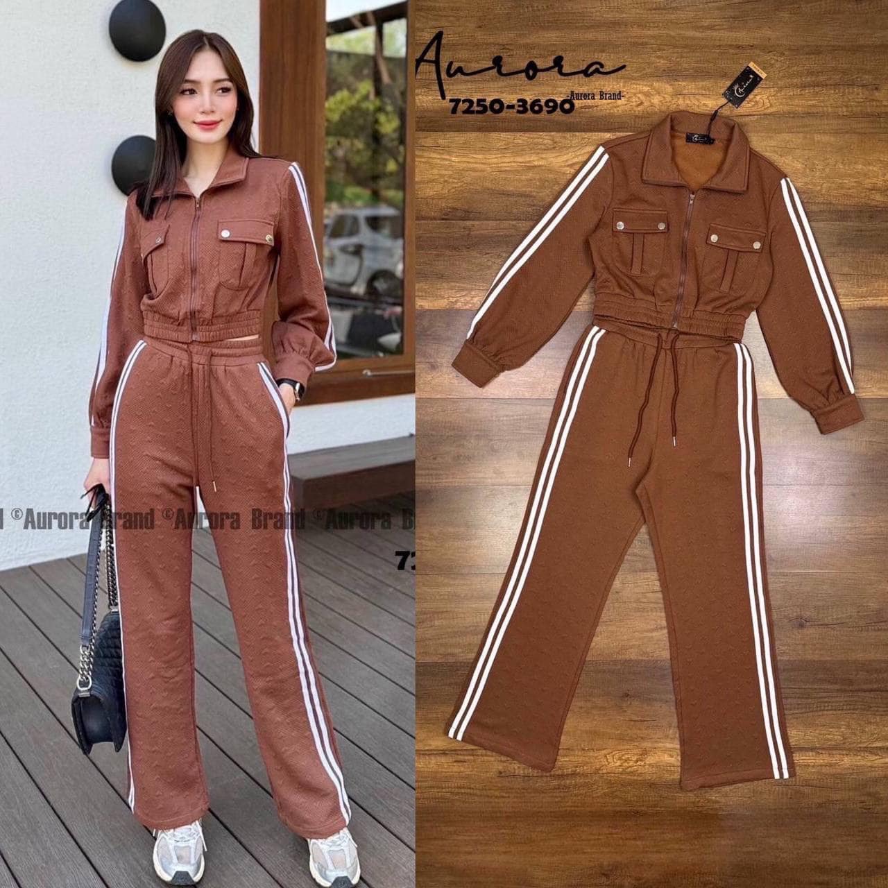 Set เสื้อ+กางเกงขายาว วอร์ม สีสันสดใส ใส่สบาย : สินค้าคุณภาพ (พร้อมส่ง)